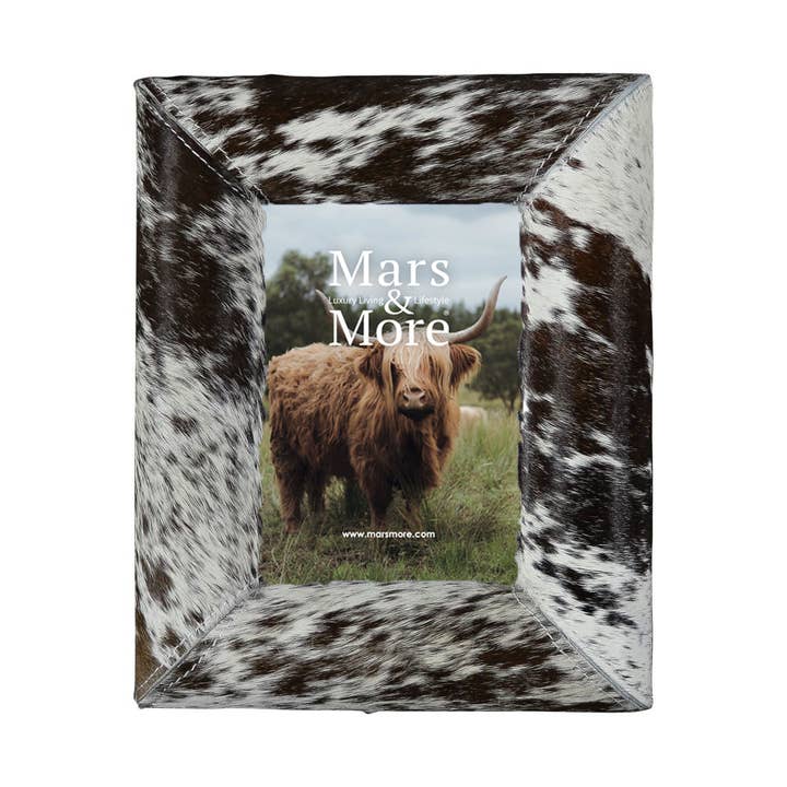 photo frame cow convex black/dark brown/white 18x13cm for wholesale by Mars & More - Brand of B Living