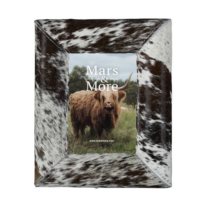cadre photo vache bombé noir / brun foncé / blanc 18x13cm pour la vente par Mars & More - Brand of B Living