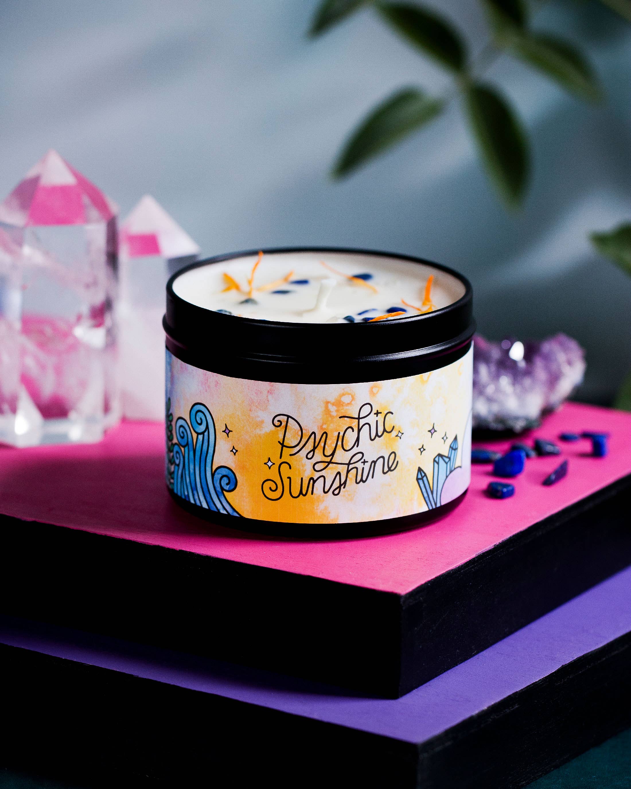 Rachel Beyer - Wholesale Travel Candles - Psychic Sunshine Magic Aromatherapy Candle - Citrus & Cedar6