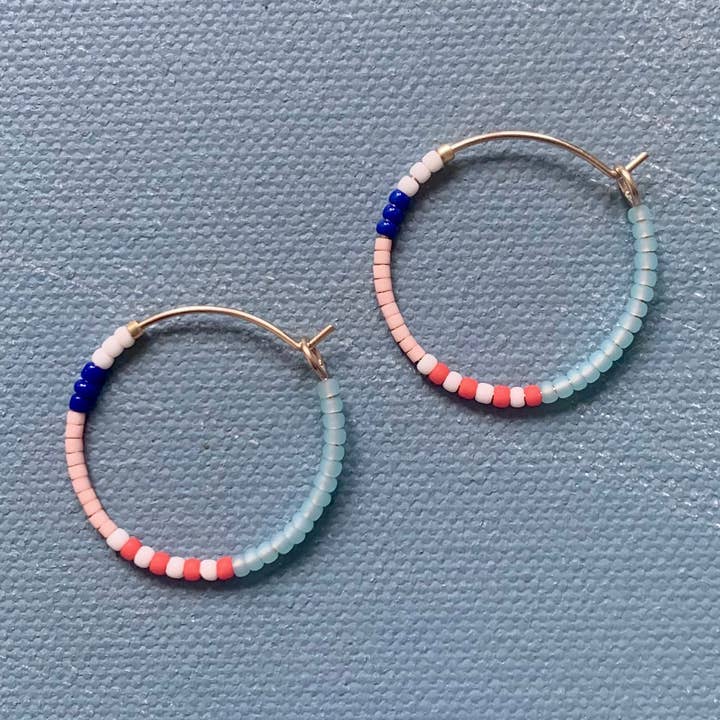 Alice Rise - Wholesale Hoop Earrings - Midi Colorloop in Popcorn0