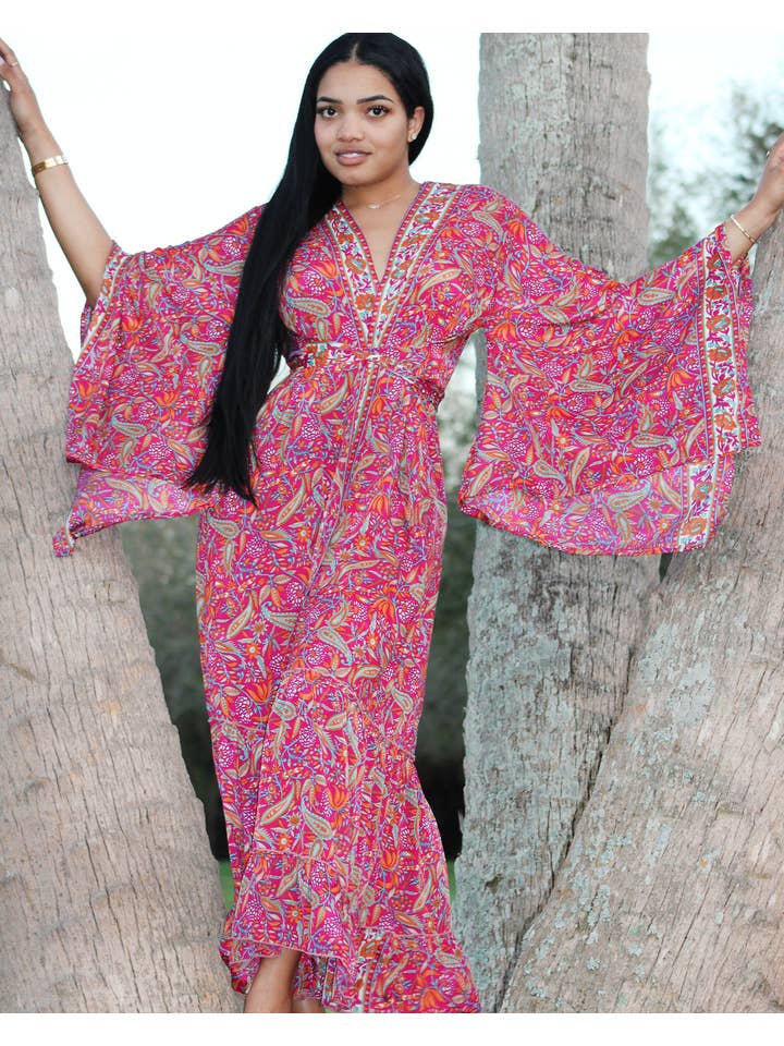 Foutaz - Wholesale Kimono - Women's - Long Sleeve Boho Kimonos, Long Duster , Case of mixed colors