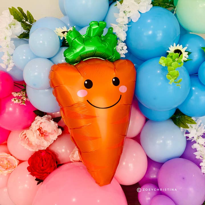 Zoey Christina - Wholesale Balloon - Spring Carrot Foil Balloon - Perfect for Easter & Spring1