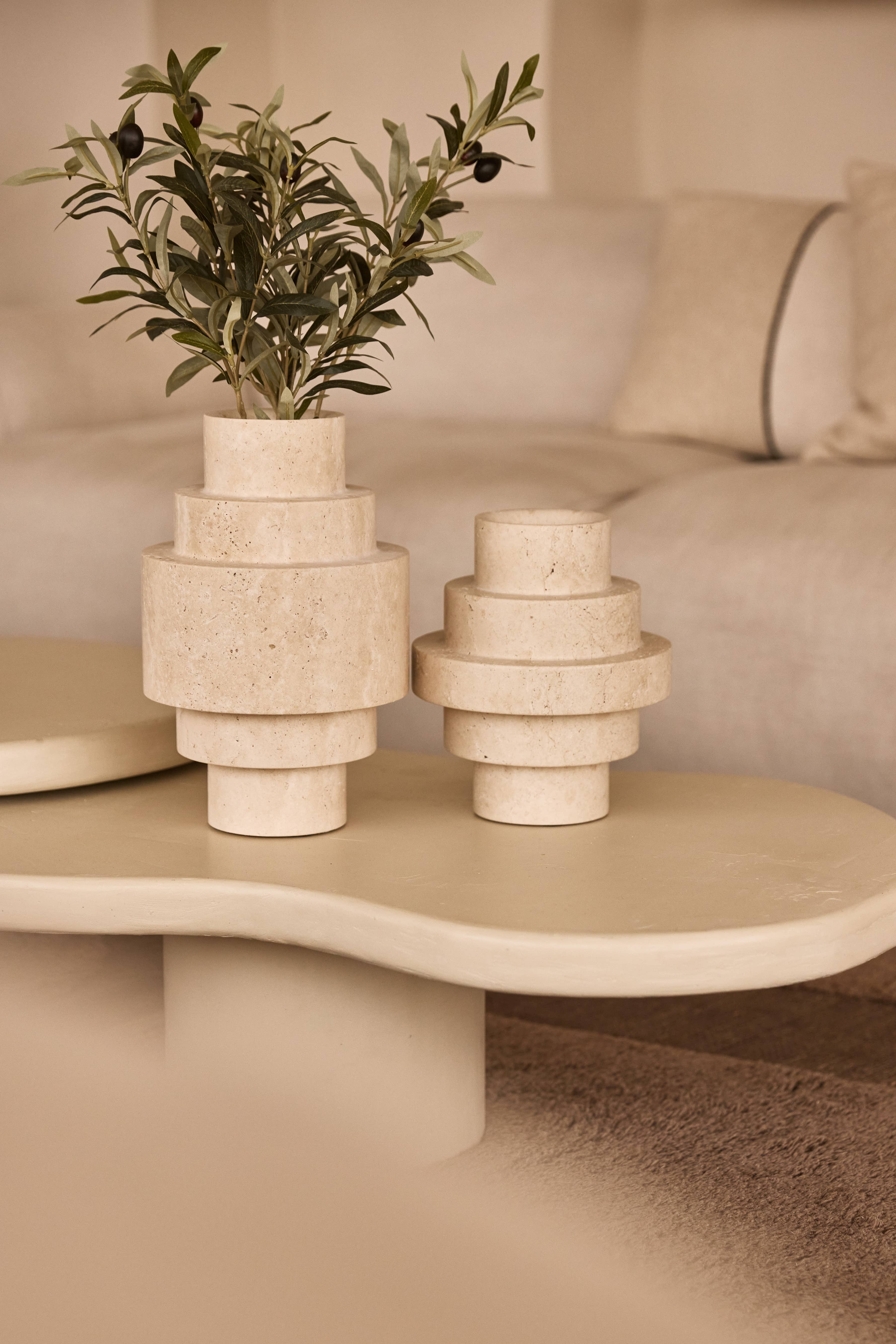 MOOISA B.V. - Vendita all'ingrosso Vasi - Vaso Agano in Travertino M1