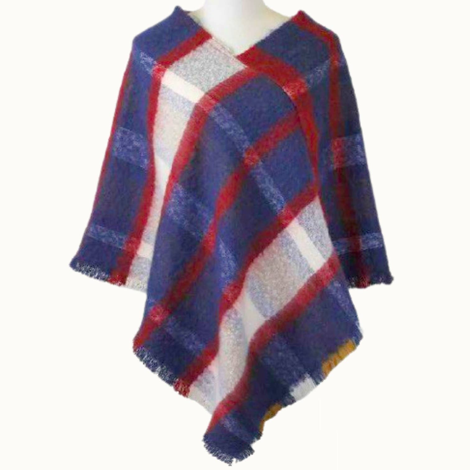Olive & Pique – wholesale Poncho – Unisex – USA Patriotic American Poncho0