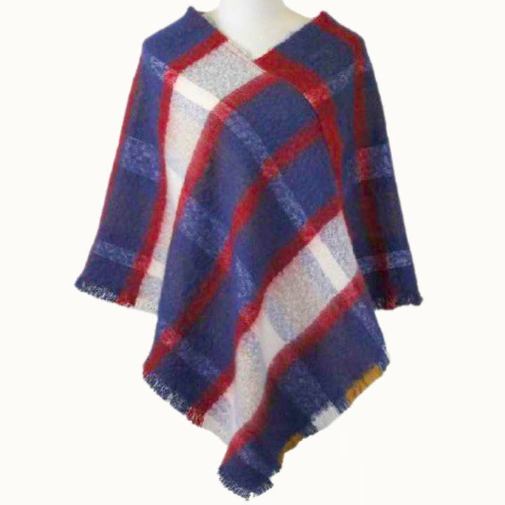 Olive & Pique – wholesale Poncho – Unisex – USA Patriotic American Poncho