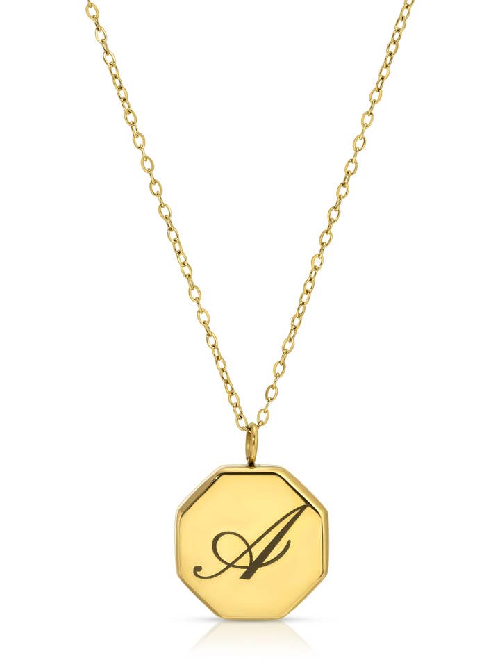 Initial Medallion Necklace for wholesale by KOZAKH