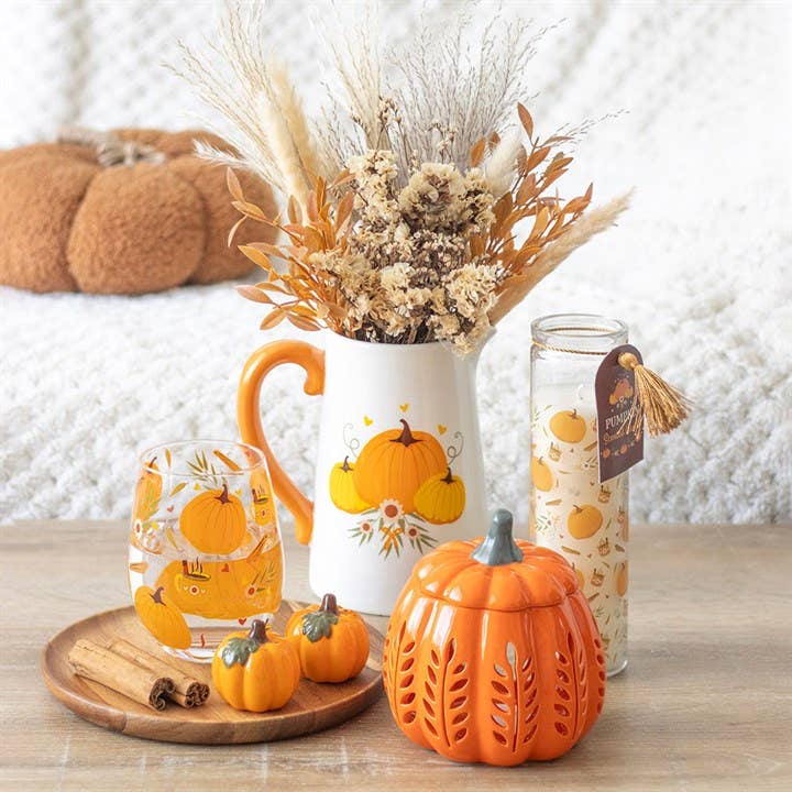 Something Different Wholesale - Wholesale Jar/Filled Candle - Autumn Pumpkin Print Tube Candle4