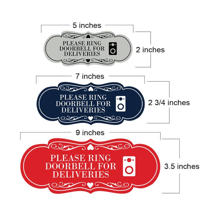 All Quality - Wholesale Sign - Signs ByLITA Designer Please Ring Doorbell for Deliveries Wall or Door Sign4