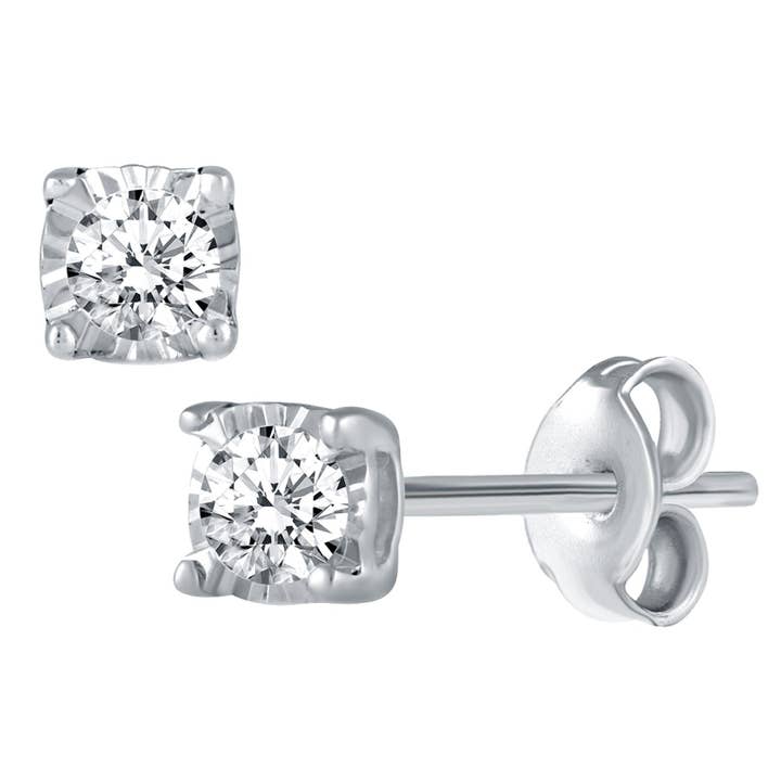 1/10ct TW to 1/4ct TW Natural Diamond Stud Earrings Set in S for wholesale by Fifth and Fine