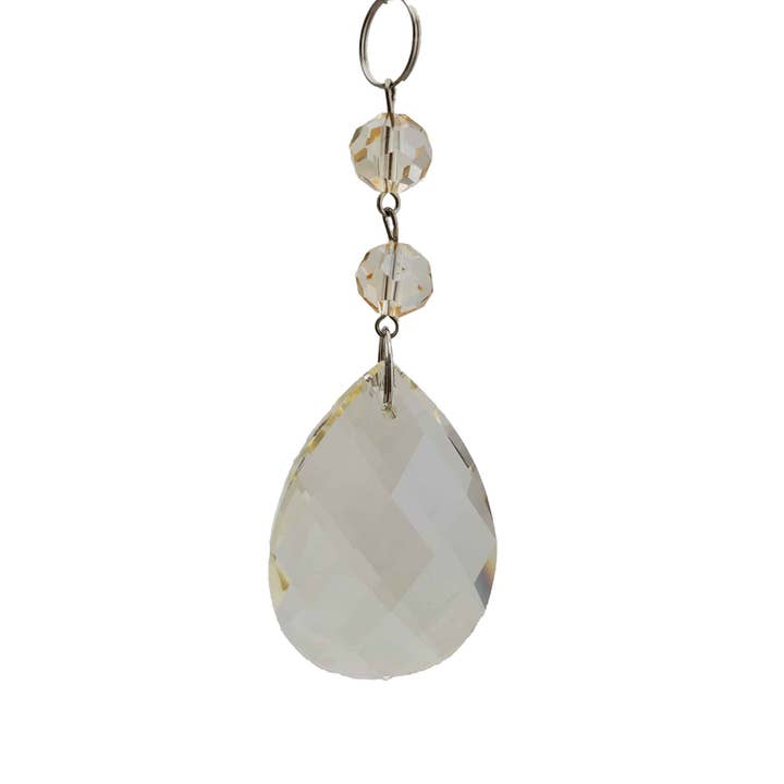 Orn de lágrima de corte sueco de cristal de champán - 50/76 mm para venta al por mayor de Decor N Beyond