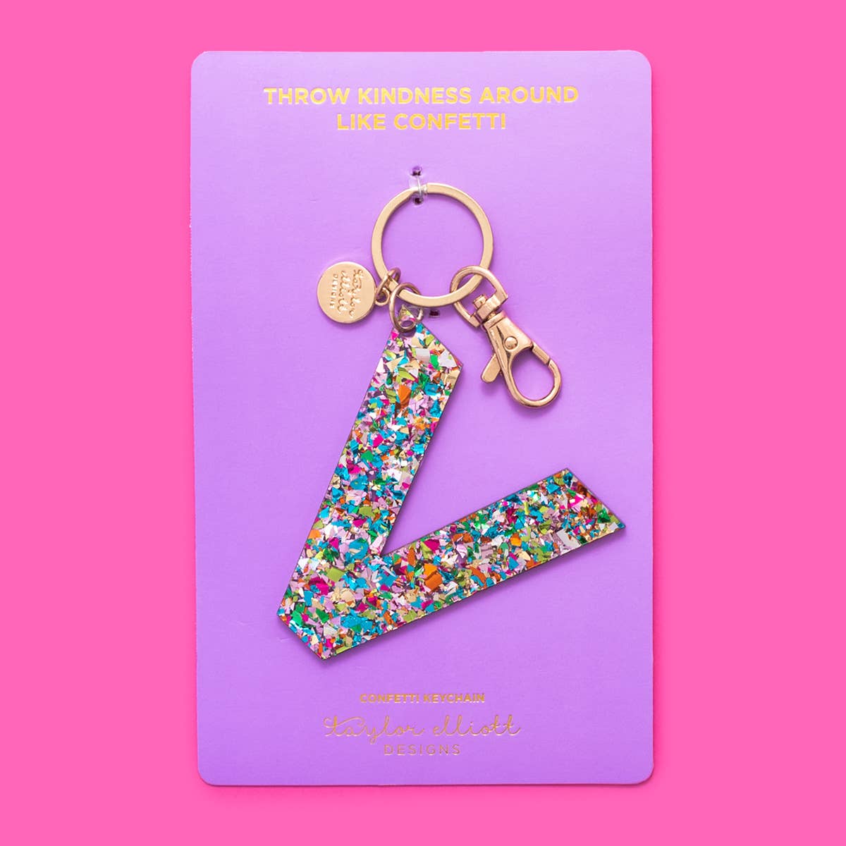 Taylor Elliott Designs - Wholesale Keychain - Women's - *SOME LETTERS ON SALE* Keychain - Confetti Letters - Single21