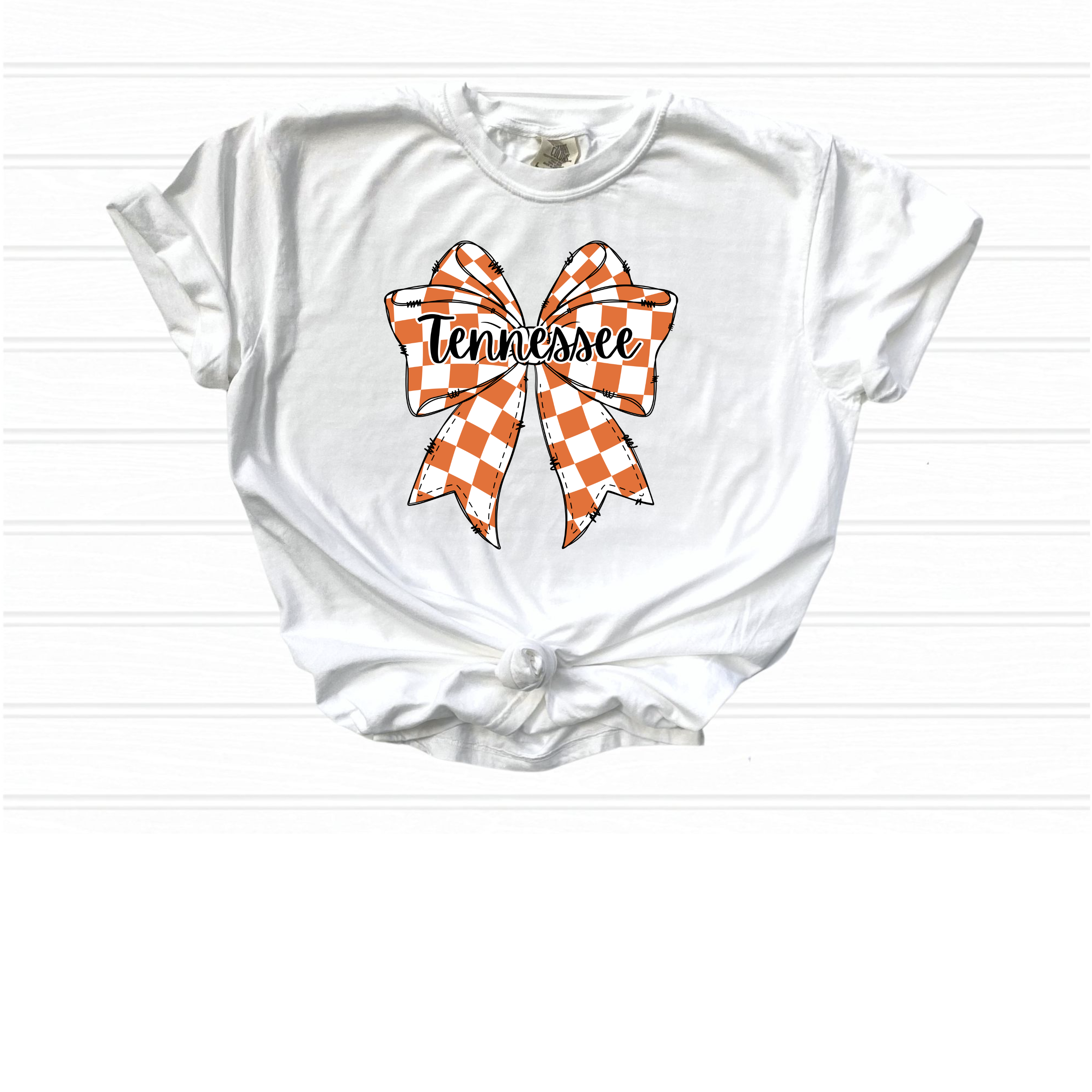 Cotton Threads - Wholesale Shirt - Women's - Tennessee bow checker kids and adult tee 1