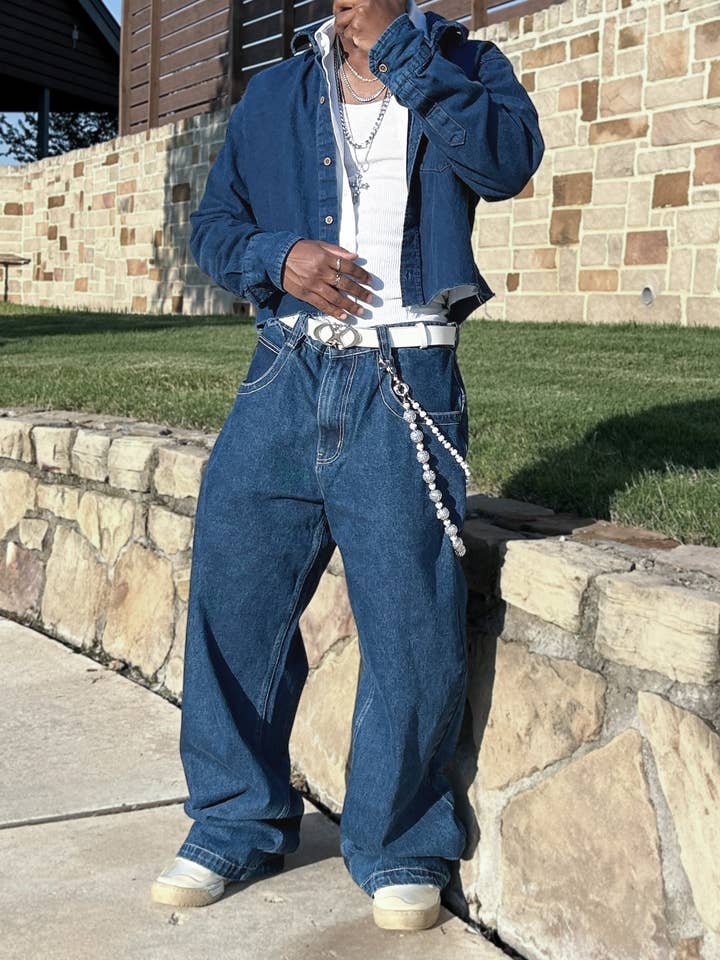 Victorious - Vente Jean – homme - DL982 Ultra Baggy Y2K Jeans en Denim (Paquet Ouvert)3