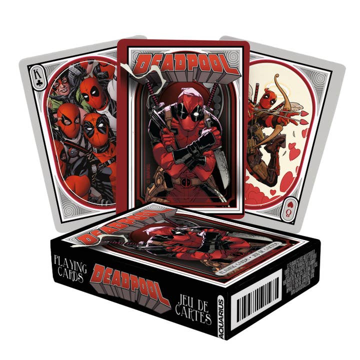 AQUARIUS, GAMAGO, ICUP, & ROCK SAWS by NMR Brands - Wholesale Playing Cards - Marvel Deadpool Nouveau Playing Cards