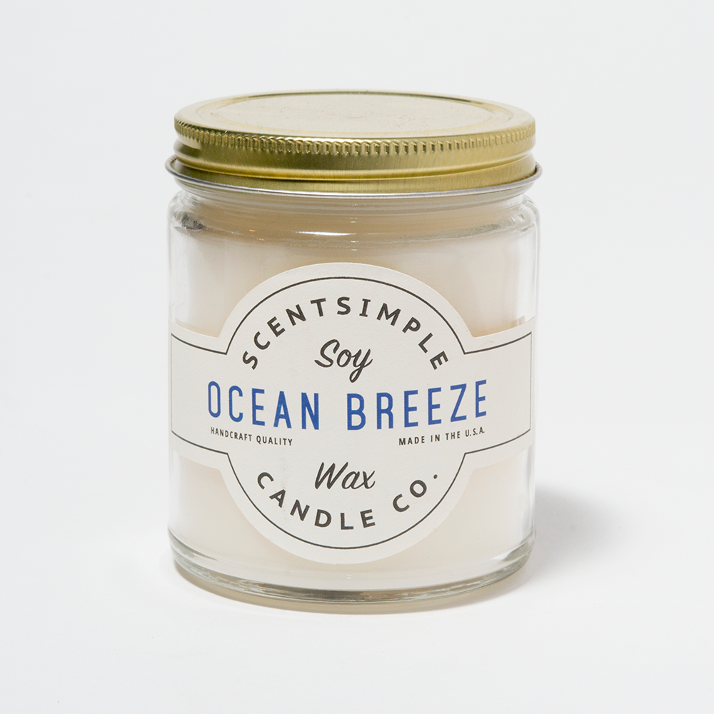 Sea Salted Lime Scented Soy Wax Candle - ScentSimple Candle Co.