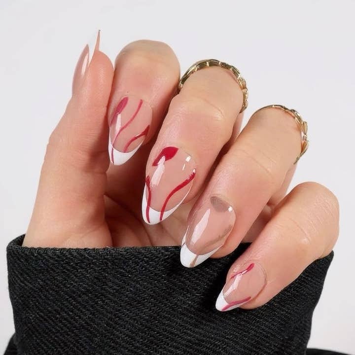 ¡Nuevo! Remolino de Otoño Almendra Corta para venta al por mayor de Doobys Nails