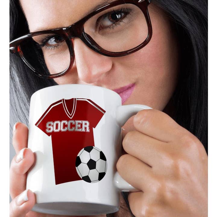3dRose - Wholesale Coffee Mug - 3dRose, Red Soccer Jersey and Ball Design, Mug9