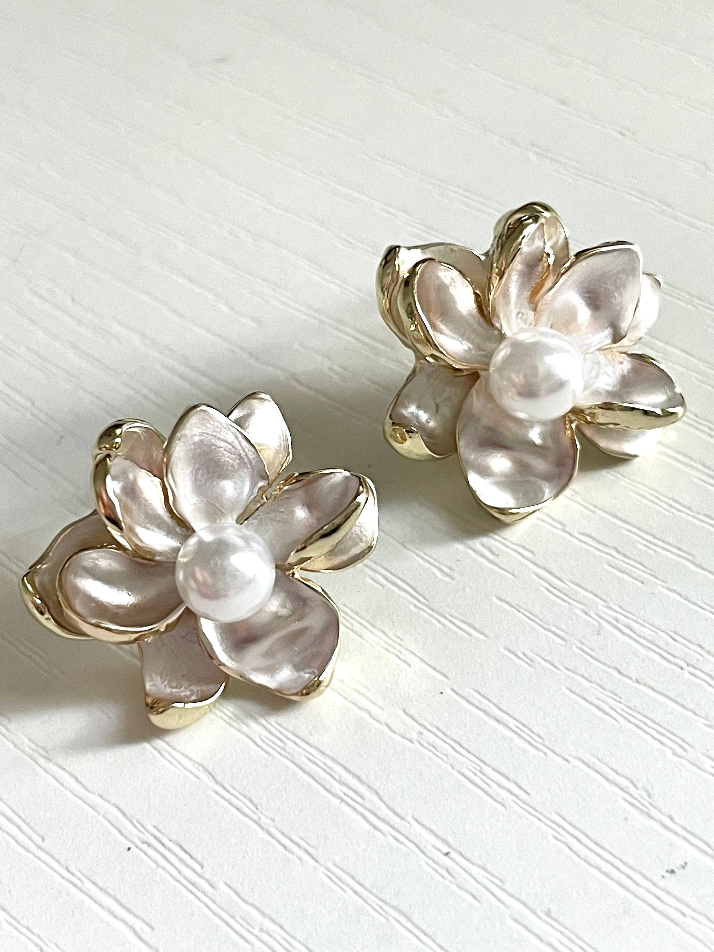 Louie Love - Vente Clous d'oreille - Boucles d'oreilles quotidiennes Magnolia du Sud de Louisiane0