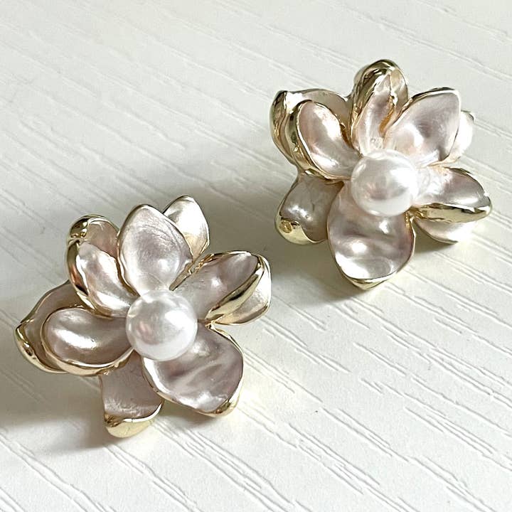 Louie Love - Vente Clous d'oreille - Boucles d'oreilles quotidiennes Magnolia du Sud de Louisiane