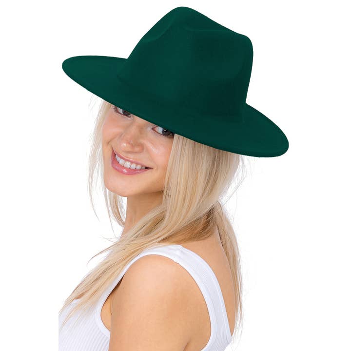 Cap Zone - Wholesale Fedora – Women’s - Solid Plain Standard Brim Felt Rancher Hat2
