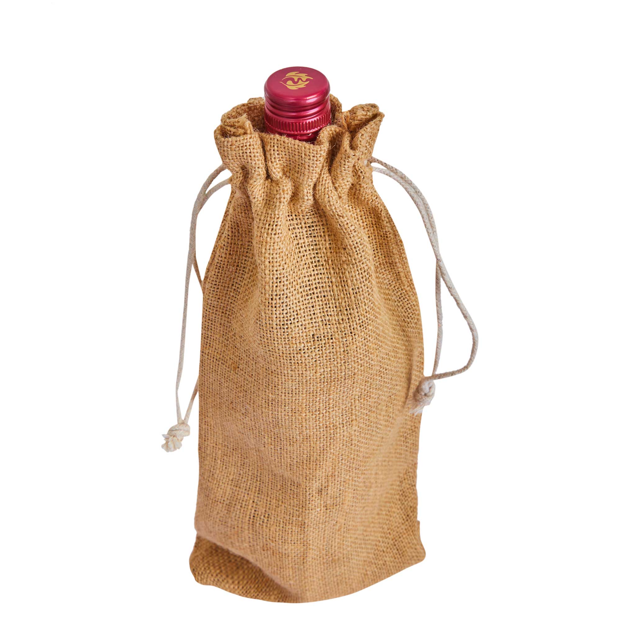 ecojutebags – wholesale Wine gift bag – 12-Pack Burlap Jute Wine Bags – Drawstring Bottle Covers5