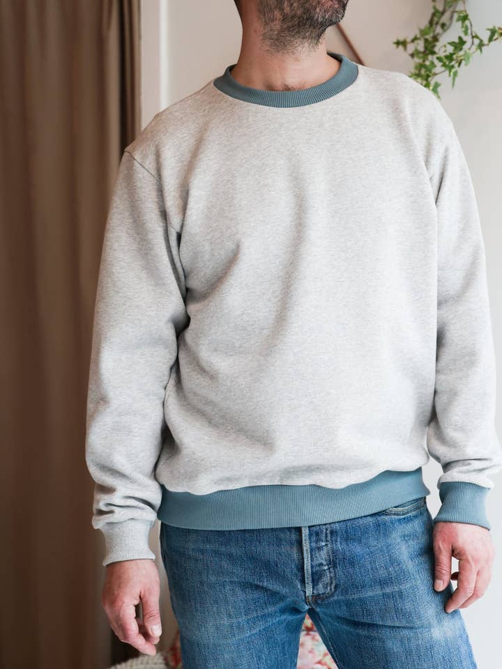 Sweat-shirt 'Daydreamer' pour hommes | gris chiné pour la vente par aesthete-kidswear