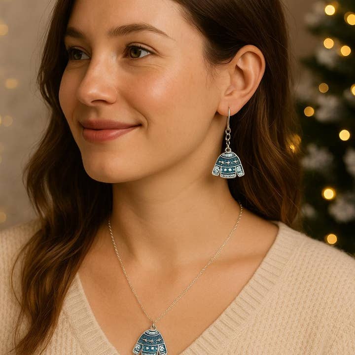 Bad Apple Designs - Wholesale Dangle earrings - Ugly Christmas Sweater Earrings | Funny Holiday Jewelry2