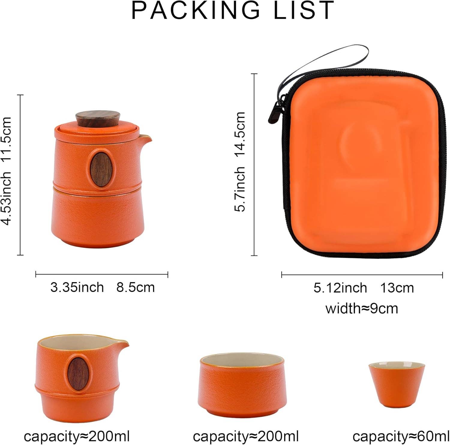 VIGOR - Wholesale Tea Set - Portable Outdoor Ceramic Teapot Set Travel-friendly Porcelai4