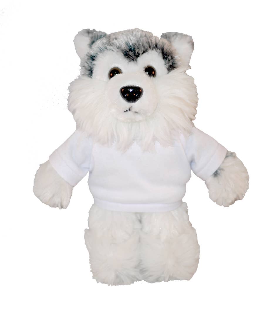 Plushland - Wholesale Stuffed/plush toy – Kids & baby - Plush Floppy Husky With Personalized Tee 12”14