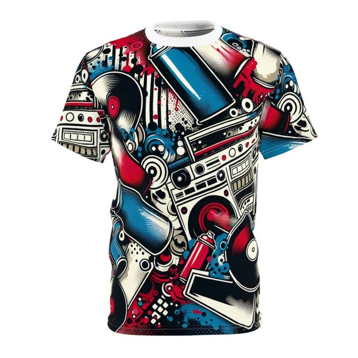 Camiseta de Música Retro Graffiti Hip Hop Estilo Vintage dos Anos 90 | EUA por atacado de Ohhh So Swag