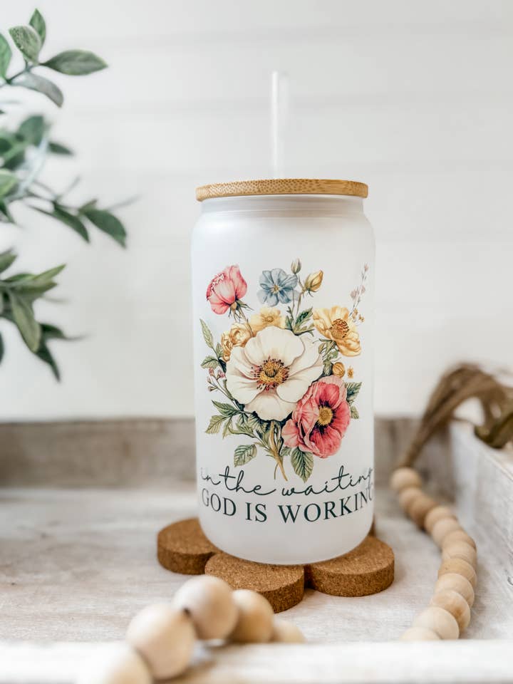 God is Working Can Glass for wholesale by Raising Hale Designs