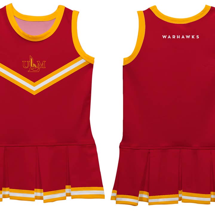 Vive La Fete - Wholesale Dress - Kids - Louisiana Monroe Warhawks ULM Maroon Cheerleader Dress