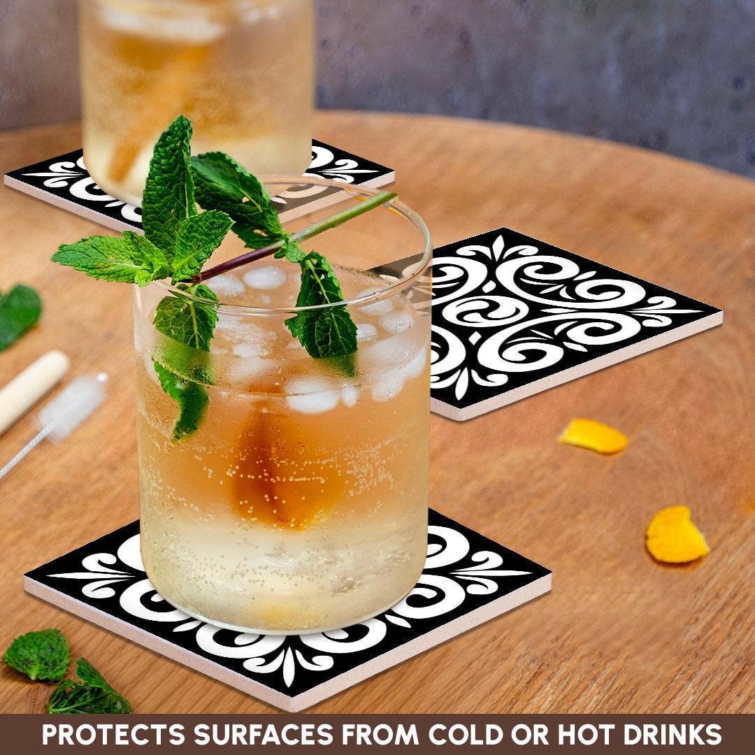 3dRose - Wholesale Coasters - 3dRose, Curly Design Repeated, Coaster2