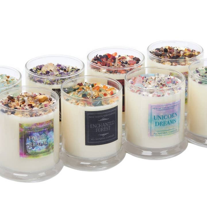 New Moon Beginnings - Wholesale Jar/Filled Candle - Mystical & Magical Candles, Spiritual Candle, Crystal Candle28