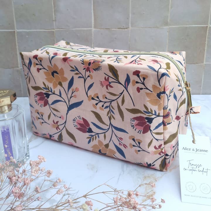 Maxi basket pouch Bicolor Agathe/Hortense for wholesale by Alice et Jeanne