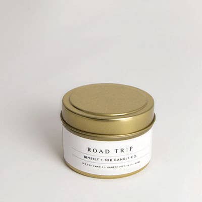 Beverly and 3rd Candle Co. - Wholesale Travel Candles - Road Trip 4oz Travel Tin - Soy Candle2