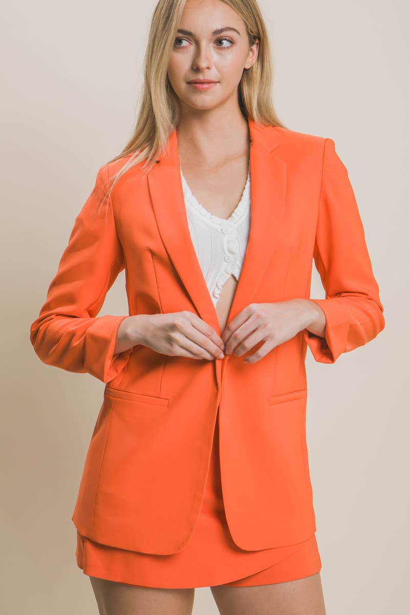 42POPS – Blazer - Mulher por atacado – Blazer Clássico Sólido Tecido38