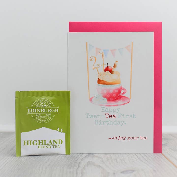 Cartão comemorativo do saquinho de chá - TEA-100 por atacado de Smith & Ross Designs