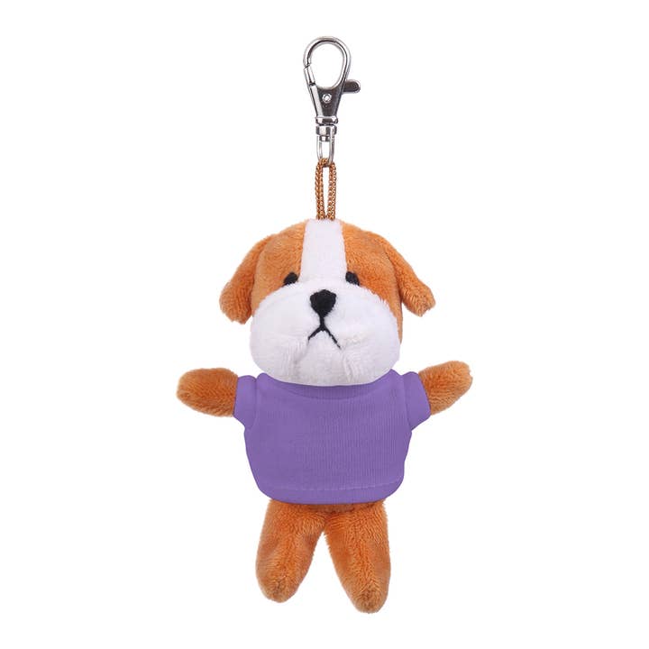 Plushland - Wholesale Keychain – Unisex - 4" Keychain - Bulldog with customized shirt8