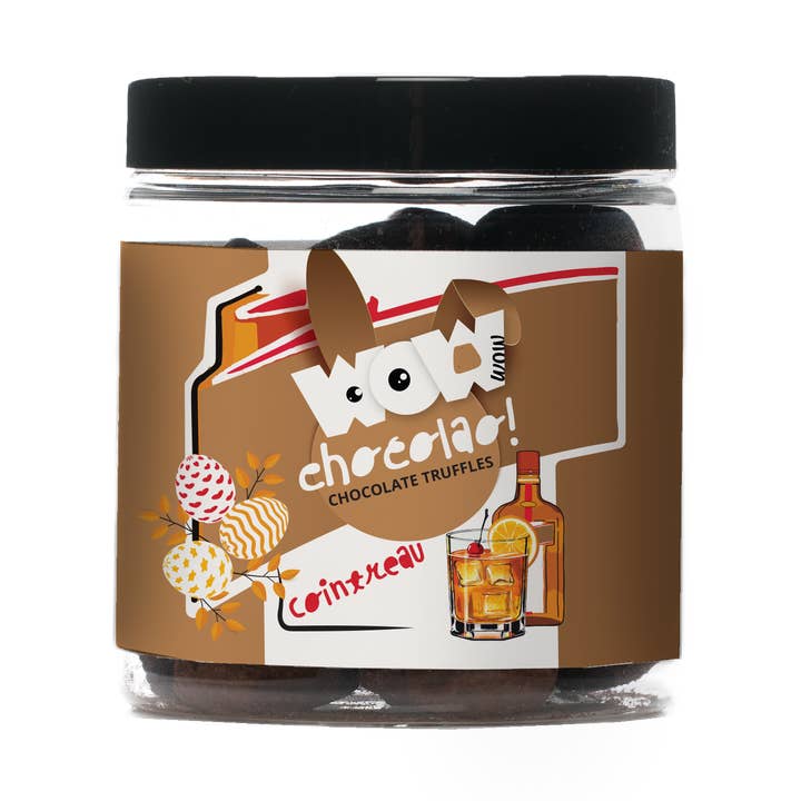 WOW Chocolao! - Wholesale Chocolate - Cointreau Chocolate Truffles - Easter Gifting jar 130g0