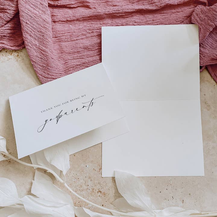 Black Bow Studio - Wholesale Religious Card - Thank You For Being My Godparents Greeting Card1