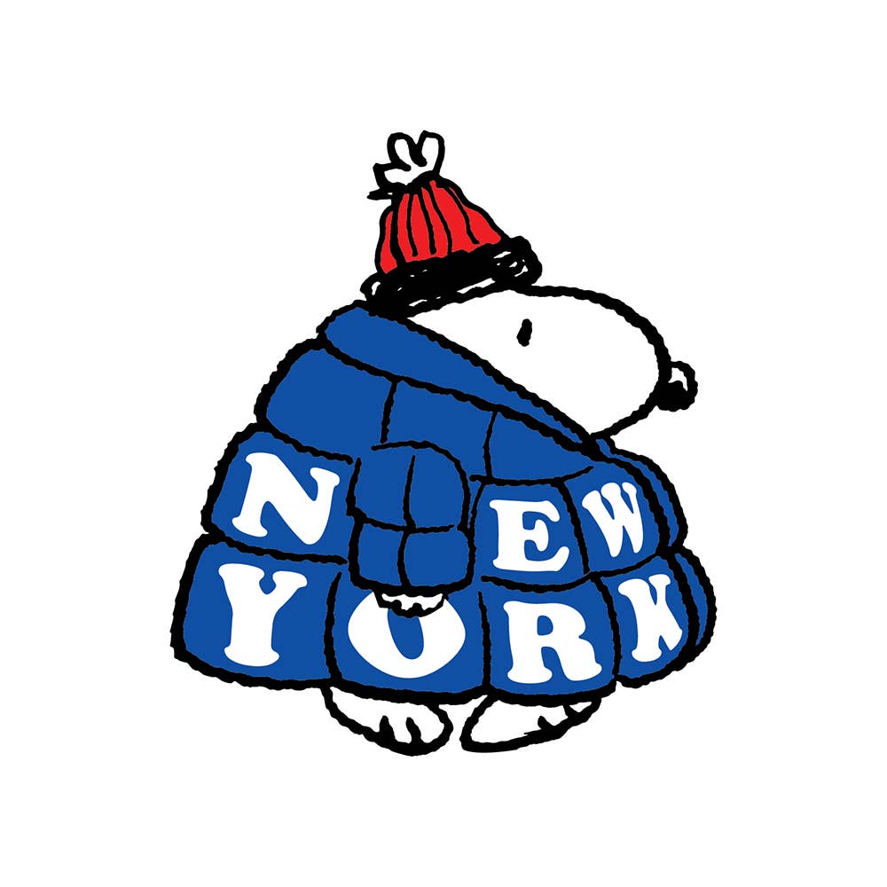 Apply Stickers - Vendita all'ingrosso Adesivo - Adesivo sagomato Snoopy con giacca imbottita NY (Festività)