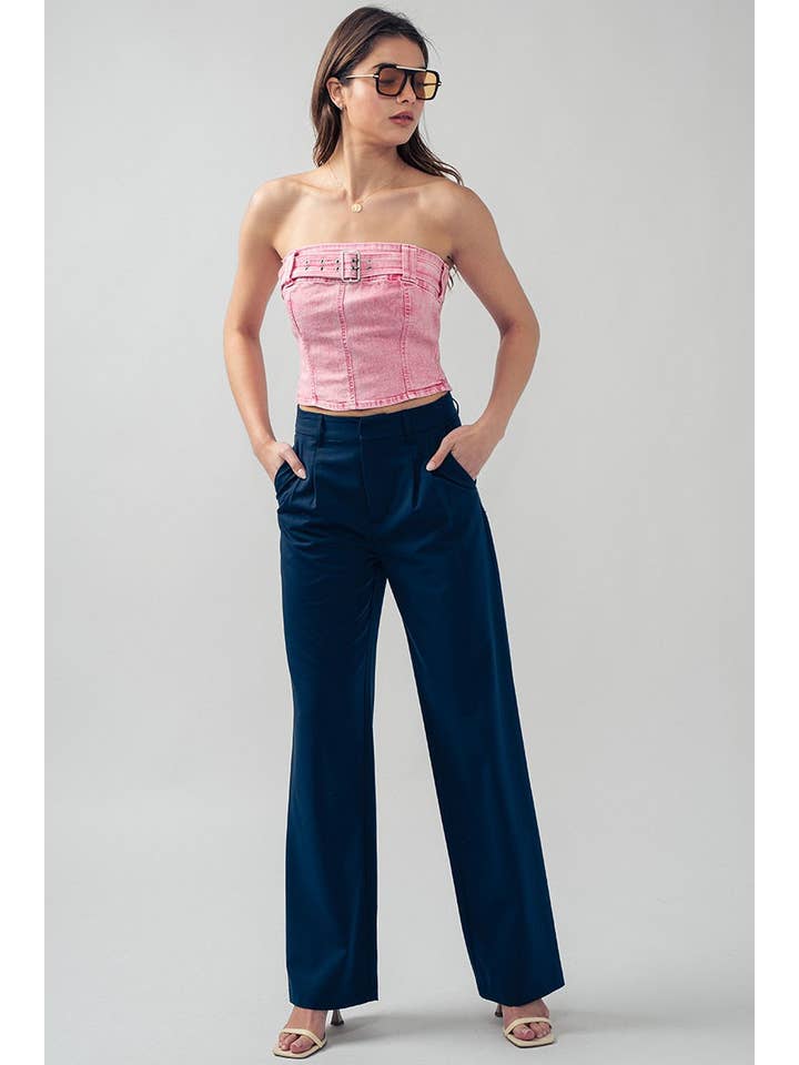 Fashion Week - Wholesale Corset - Women's - Vintage Vibes Denim Corset Top6