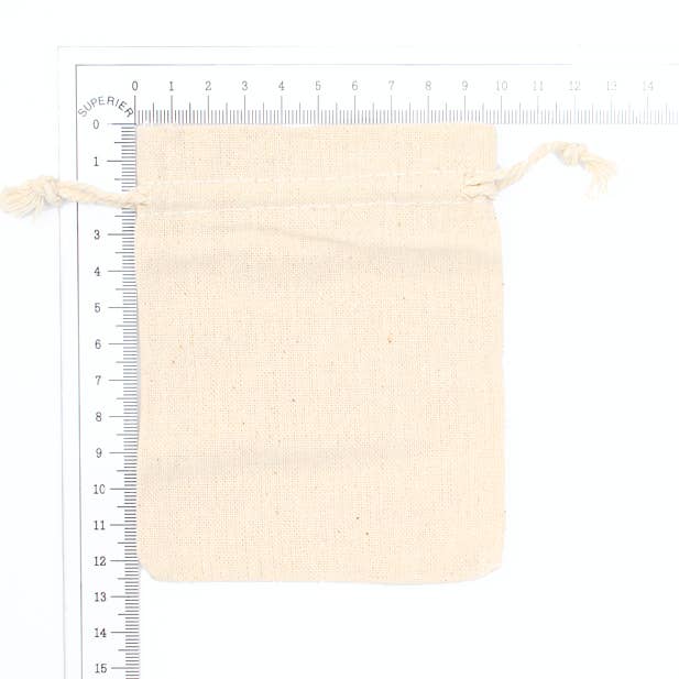 Inca UK - Venta al por mayor Bolsas de celofán - Tamaño: bolsa con cordón de algodón crudo sin blanquear de 13 x 10 cm