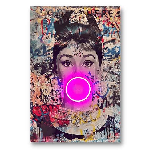 Audrey Hepburn Bubble V.1 | Led Wall Art per la vendita all'ingrosso da parte di LEDMansion