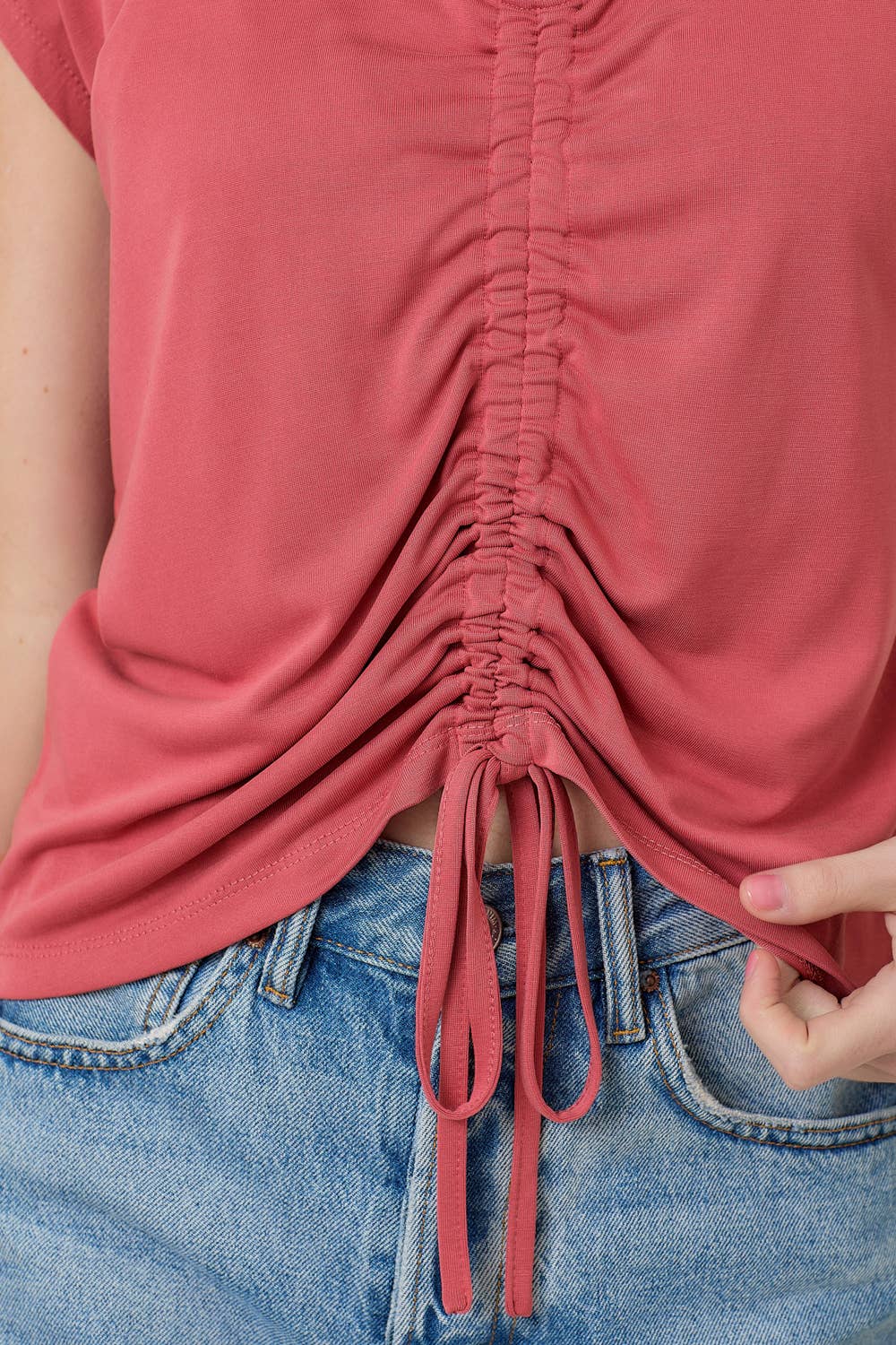 Mystree - Wholesale Knit Top - Women's - 20020 Front Ruche Modal Top 65