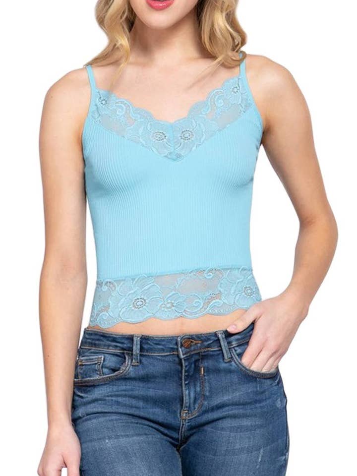 Canotta senza cuciture a costine basiche per la vendita all'ingrosso da parte di Vanilla Monkey