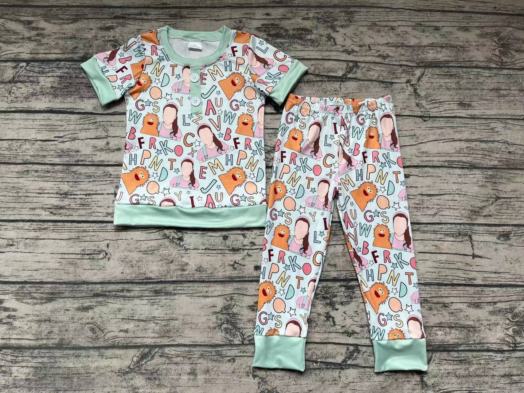 Aier Wholesale - Wholesale Sleepwear Set - Kids - Baby Boys Teacher Pajamas Pants Clothes Sets1