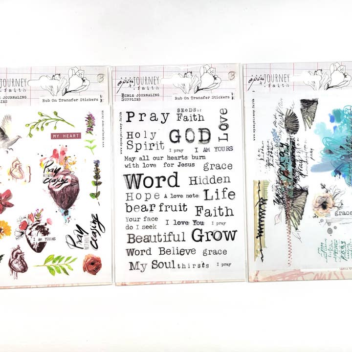 Abreibebilder Glaubensaufkleber-SET 2 für den Großhandel von Open Journey