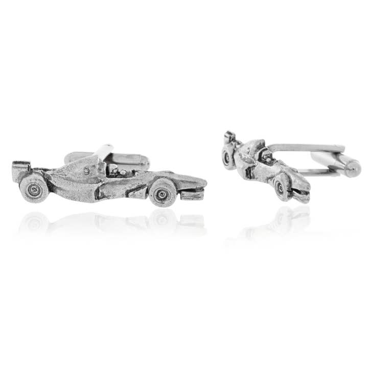 Pewter Racing Car Cufflinks for wholesale by Cufflinks Depot